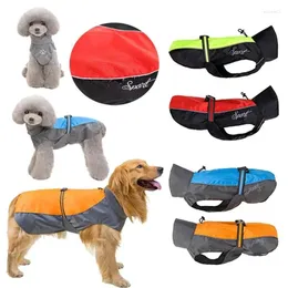 Dog Apparel Raincoat For Small Large Cat Clothes S-9XL Waterproof Pet Apparels Reflective Chihuahua Clothing Pug Coat Supplies