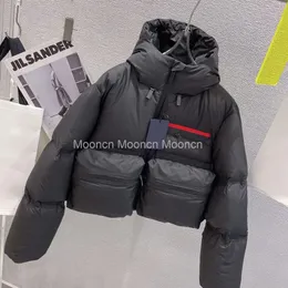 Designers new womens hooded short down jacket winter park jacket classic fashion letters windproof and warm white duck down jacket