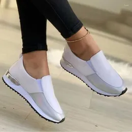 Casual Shoes Platform Colorblock Sneakers Women Round Toe Plus Size Loafers Jogging Flat Vulcanized Zapatos Deportivos Para Mujer