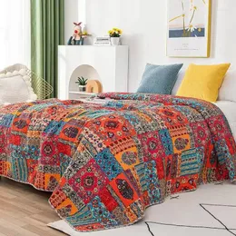 Filtar 200x230cm Retro Nordic Throw Filt Stitch Quilted Bed Cover Sheet Summer Bedroom Decor Cotton Madrass