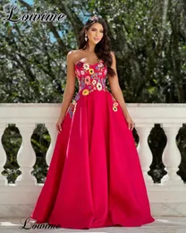 Landebahnkleider Haute Coutures Blumen Promi A-Line Schatz Frühlingsabend Party Elegant Vestidos de Gala Prom Kleid