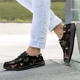 Casual Shoes InstantArts målade kolibri Fashion Design Summer Breattable Canvas Loafers Women's Lightweight Slip-On Flats