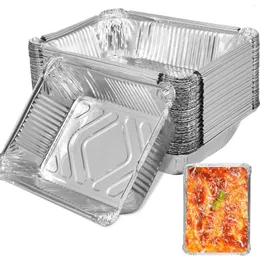 Narzędzia 50pcs aluminiowe tacki folii 1100 ml nietopelek pieczenia ocena żywności do gotowania piekarnika podwójnego kosza na powietrze