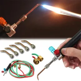 Annan amerikansk syresvetspistol med 5TIPS Svetsning Accessori Jewelry Jewelers Micro Mini Gas Little Torch Welding Solring Kit Tools