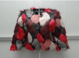 XS6XL Womens Winter Autumn Imitation Mixed Color Fake Fur Jacka stor storlek Elegant Female Mansjade päls outwears rockar J23694215751