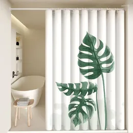 Cortinas de chuveiro Cortina impermeável folhas de poliéster Isolamento de banheiro de banho impresso para o El Home