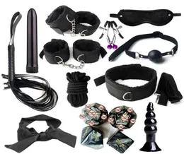 Sexy Set SM Fun 15 -teilern Kombination für Erwachsene Training Designer Bindung an Anal Plug Multi QBN57515767