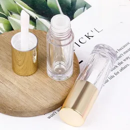 Storage Bottles 6.5ml Round Lip Gloss Tube With Large Brush Bar Is Divided Into Empty Refillable Bottle Cosmetic Containers