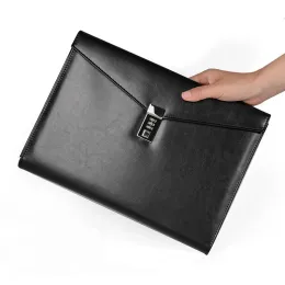 Папка папки папки A4 Сумка для документов с блокировкой Padfolio Fichario Office Borftame Organzier Executive Manager Manager Bag Satcherory Kit