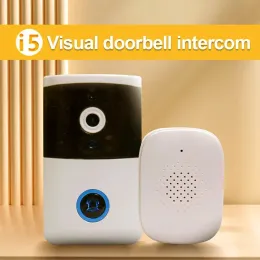 Dörrklockor trådlöst highdefinition visual wifi intelligent dörrklocka infraröd natt vision fjärrhem dörrklock övervakning Intercom dörrbelastning