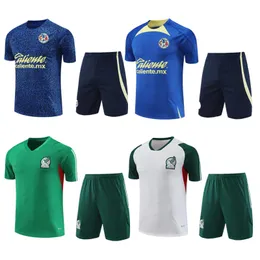 2024 Treinamento de futebol de futebol do México Treinamento de futebol Jogging de manga curta Camisa de treinamento de impacto 24 25 homens kit de kit adulto cenário esportivo camisas de futebol mexico