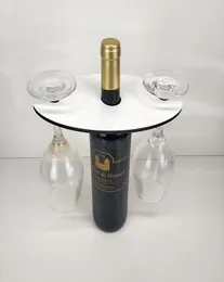 sublimation red wine bottle holder mdf blank heat transfer printing DIY print wine glass holder home decoration party supply4458274