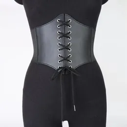 Ремни моды Женщины Elastic Wide Corset Faux Leather Chothing Completing Clying Clouge High High Wistailile для ежедневного бюджера