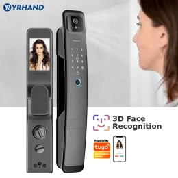 Zamknij Tuya Camera Zamknięcie 3D Rozpoznanie twarzy Fechadura Inteligente Digital Finger Print Eletronica Tuya Smart Door Lock