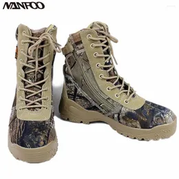 Walkingschuhe Nanfoo Herbst Winter Outdoor Outdoor Mann Bionische Tarnung Taktische Jagdstiefel AP Camo wasserdicht hoch tragbar