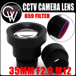 Parçalar HD 35mm M12 Lens 1/3 '' F2.0 CCTV MTV Kart 650 IR Filtre lens HD AHD Güvenlik CCTV Video Kameralar