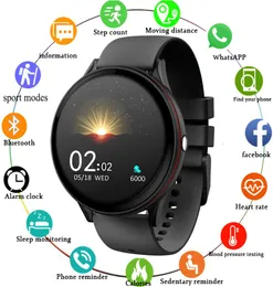 Полный сенсорный экран мужчина умные часы Sport Fitness Watch Часы сердечного ритма Мониторинг водонепроницаемых интеллектуальных часов для Android IOS8476866
