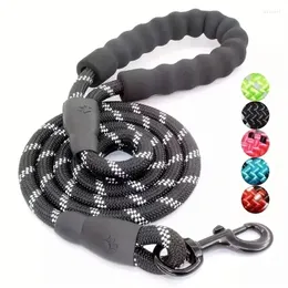 Dog Collars Reflective Leash With Comfortable Padded Handle - Double Heavy Duty Traction Rope For Strong Dogs Enhance Safety And Contr