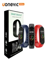 M4 Smart Wrist Bracelet Rastreador de fitness assistir Sport Freqüência cardíaca Pressão arterial Smartwatch 096 polegada Banda para Android Smartphone7601525