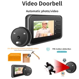 Doorbell R11 Smart Pordless Warehouse Home Office 2,4 cala cyfrowe dzwonek do drzwi w podczerwieni Nocna wizja antyteft drzwi do oglądania