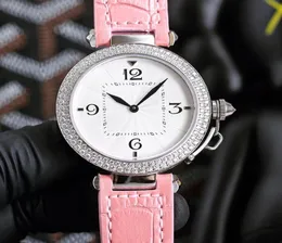 Kobiety obserwują ruch kwarcowy zegarki Bransoletka Diamentowa ramka Wodoodporna 35 mm Business Business Stael Stael Case Montre de Luxe8311806