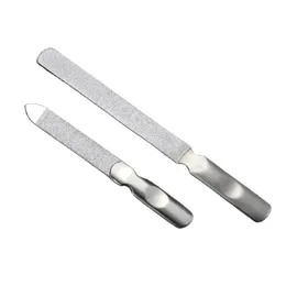 File per unghie a doppia facciate Strumenti di manicure in acciaio inossidabile Flippers professionisti per unghie di punta di punta di cura