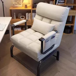 Kamp Mobilyaları Beyaz Minimalist Gerici Tasarımcı Balkonu Benzersiz Metal Oturma Odası Ofis Sandalyesi Taşınabilir El Silla Comedor Ev