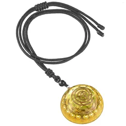 Naszyjniki wisiorek orgonit 7 Chakra Symbol naszyjnik z regulowaną liną Lucky Amulet dla mężczyzn biżuteria