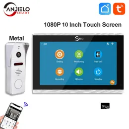 インターコム1080p 10インチタッチスクリーンスマートWifiビデオインターコムシステム