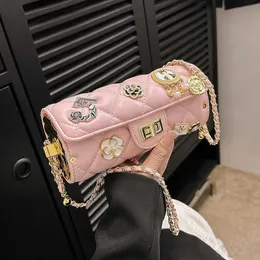 designer bag Light Luxury Heavy Industry Flower Cylinder Bag for Women 2023 New High Appearance Small Fragrant Wind Lingge Fashion Versatile Diagonal Straddle