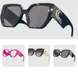 예쁜 남성 선글라스 디자이너 여행 선샤이드 사각형 렌즈 보호 눈 태양 안경 편광 UV400 믹스 컬러 선글라스 여성 편지 GA0140 C4
