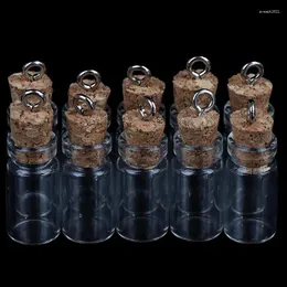 Butelki 10pcs Mini szklane małe fiolki Cork Słoiki Multi Użycie życzenie