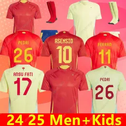 SpAIn 24 25 Soccer Jersey MORATA FERRAN ASENSIO 2024 Euro Cup SpANiSh National Team Football Shirt 2025 Men Kids Kit Set Home Away Camisetas Espana RODRI OLMO ANSU FATI