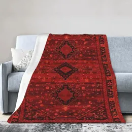 Filtar HQ Bohemian Oriental Farmhouse Marockan Ottoman Style Artwork Soft Throw Filt Plush For Bed Travel Home Soffa