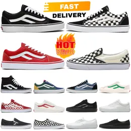 Classic old skool casual shoes for men women skateboard designer flat sneakers triple black white green blue red mens womens outdoor sports trainers