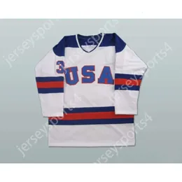 GDSIR Custom 1980 Miracle On Ice Team USA Ken Morrow 3 Jersey New Ed S-M-L-XL-XXL-3XL-4XL-5XL-6XL