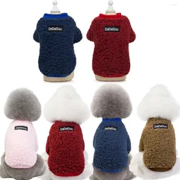 Hundekleidung Winter Haustier Flanell Sweatshirt Zwei Beine Fleece für kleine mittelgroße Kleidung Katzenpubernen Teddy Chihuahua Outfits