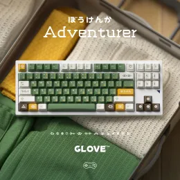 Mice Glove X Domikey Cherry Adventurer Abs Doubleshot Keycap for Mx Stem Keyboard Poker 87 104 Gh60 Xd64 Xd68 Bm60 Bm65 Bm80 Link