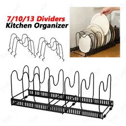 Küchenspeicher Erweiterbares Pfannen Organizer Rack Pots Schrank mit 10 verstellbaren Fächer -DIY -Inhabern