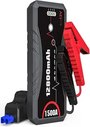 Skok samochodowy Starter Q10S 1500A Peak 12800 mAh 12 V Pakiet zasilania baterii z USB Szybki ładunek 30 do 7 l Gas lub 55L silnik wysokoprężny 5997171