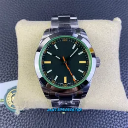 2024 GM Factory Mens Watch Diameter 40mm مادة خضراء زجاجية مخصصة 3131 حركة متكاملة مضاد للمغناطيسية السفلية السفلية 904L ساعة الصلب