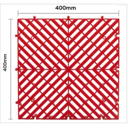 Tapetes de piso de garagem não esquisitos à prova d'água bordas de plástico modular e cantos do vendedor 40x40x3cm