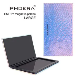 Lagringsflaskor Phoera 9/18 Färger Eyeshadow Tray Tom Magnet Box Diy Container Cosmetics Organizer