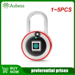 Lock 1 ~ 5pcs Tuya Smart Finger -Отпечаток Padlock Electronic Lock Smart Life App