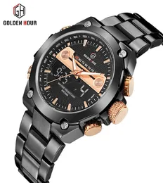 Reloj Hombre Goldhour Men Watch Quartz Sport Watch Men 최고 브랜드 디지털 남성 시계 방수 손목 시계 relogio masculino1541119