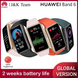 Armbands Huawei Band 6 Smartwatch Allday SPO2 Övervakning 1.47 "FullView Display 2Week Battery Livslängd Fast Charging Pear Rate Monitoring