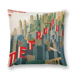 Pillow Fritz Lang Metropolis 1927 Classic Sci Fi Film Vintage Movie Throw Bed Pillowcases Decorative