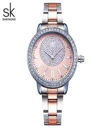 Shengke Bracelet Women Watch New Quartz Top Brand Luxury Fashion Crystal Wristwatches Ladies Giftio LeLogio Feminino2400528