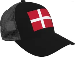 Ball Caps Flag Of Denmark Baseball Unisex Adjustable Outdoor Breathable Mesh Hat
