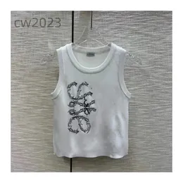 2024 Sommer neuer Tanktop-Tank-Tank-Kurzschläfe runde Nackenabdeckung Slim T-Shirt ärmellose Damen Top Slim Bottom Wear Tide